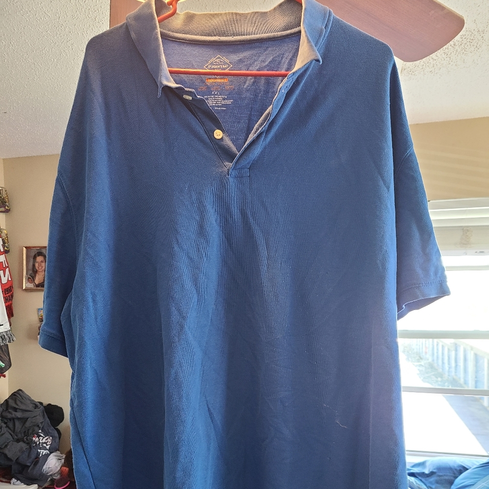 Blue pole shirt